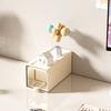 Storage Box Drawer-type Dustproof Container Stackable with Clear Display Case for