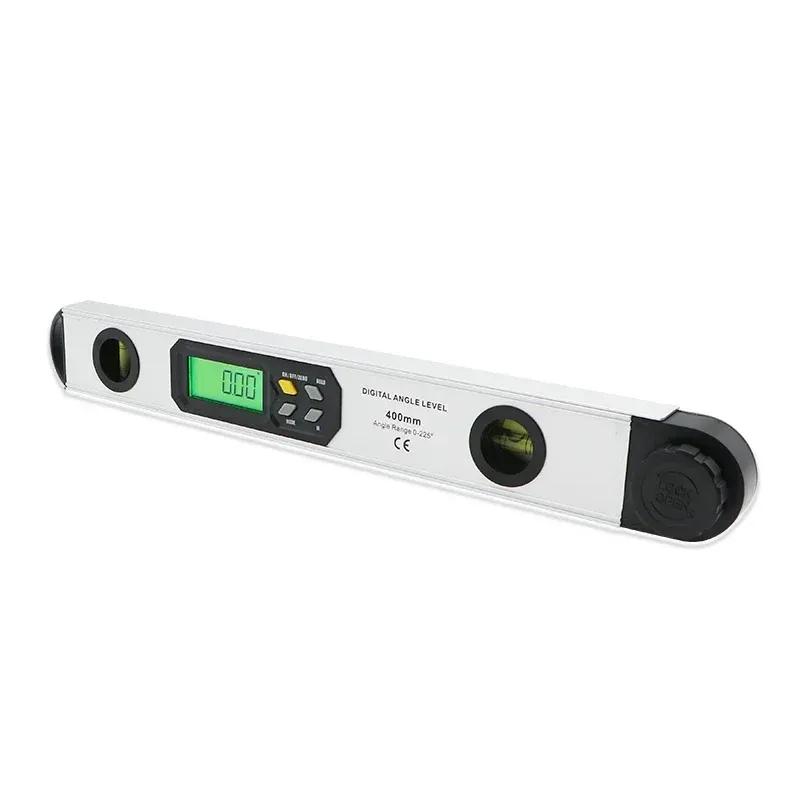 SHAHE Digital Angle Finder 0-225 ° Digital Protractor With Measuring Ruler Horizontal And Vertical Bubble Level Tool 400mm