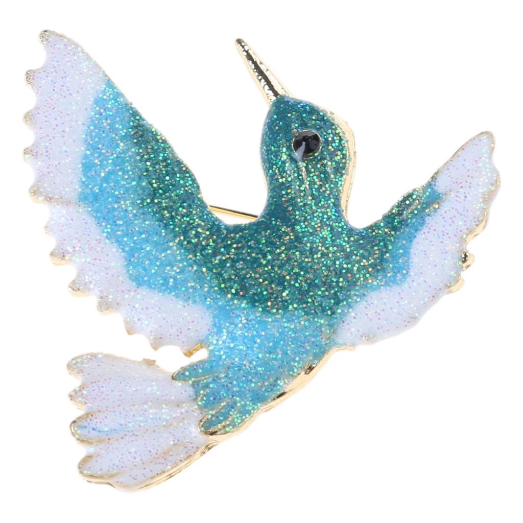 Bird Brooch Pin Metal Rhinestones Crystal 4x4cm Blue/Purple Fashionable for Daily Wear and Party Use Clothes Accessories