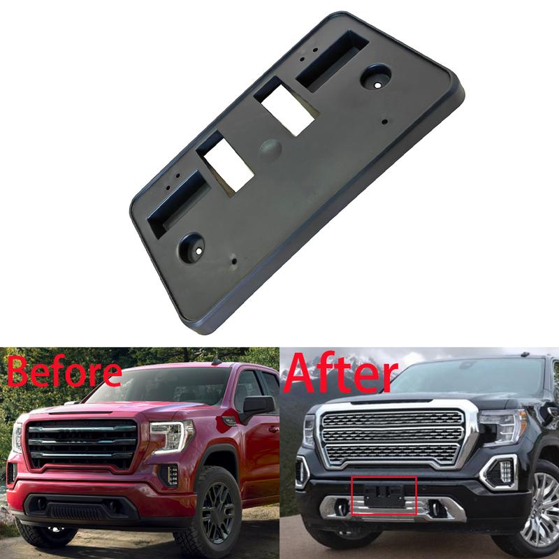 For Sierra 1500 Base Pro Elevation SLE Limited Front Bumper License Plate Frame Mounting Bracket Holder