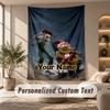 Tapestry Custom Name Text, Wall Hanging Tapestry Home Room DecorCourage the Cowardly Dog
