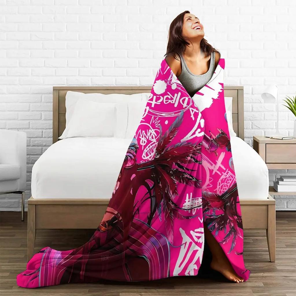 Arcane League Jinx Graphs Blanket Quality Super Warm Throw Blanket Winter Camping Home Decor Print Bedspread