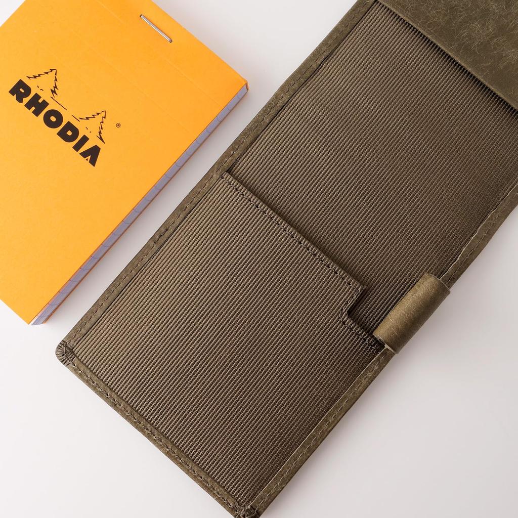 Slip-On PB RHODIA Memo Cover No. 11, Italian Leather Pueblo Compact, Nero (Black) IPV-6001