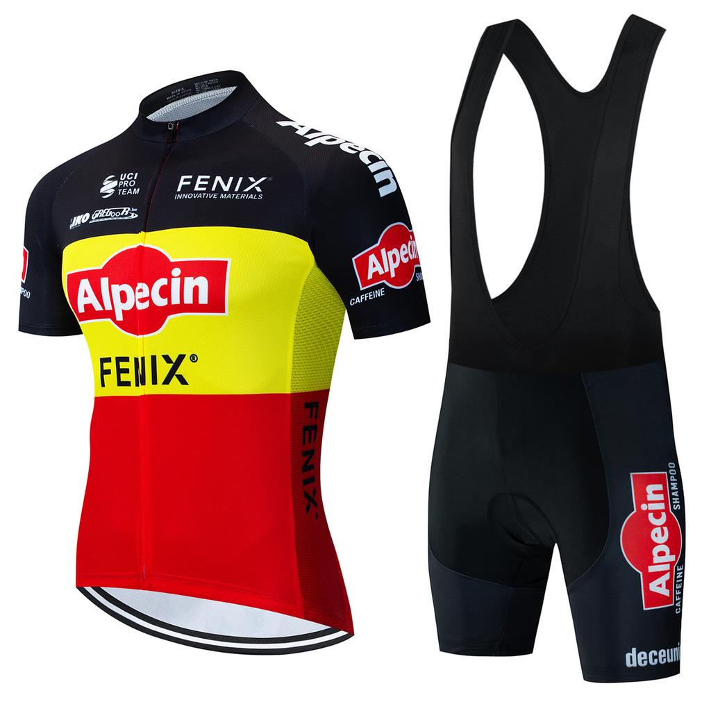 Tour De France Team Cycling Jersey Men's Short Sleeve Summer Shirt Breathable Quick Dry Outdoor Sportswear Mountain Clothing Set