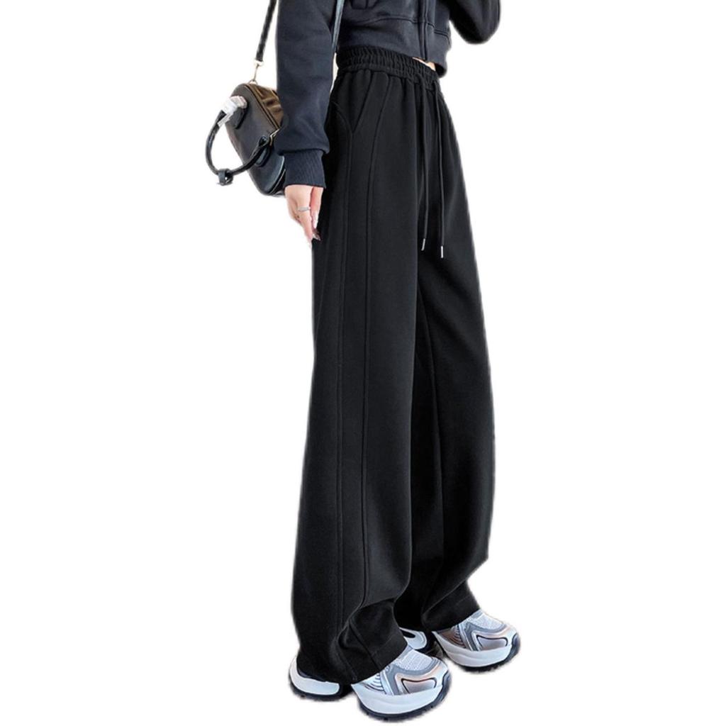 Women's High Waist Wide Leg Slim Fit Trousers - Petite Size, Casual Autumn/Winter Pants