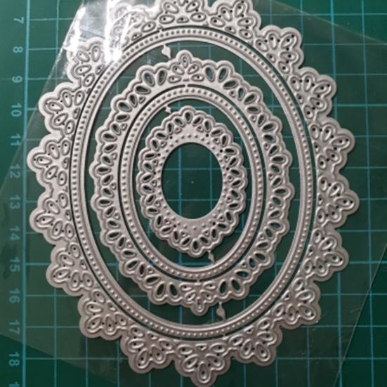Oválný květinový rámeček, kovové vyřezávací šablony, DIY scrapbooking, papírové karty, šablona do alba