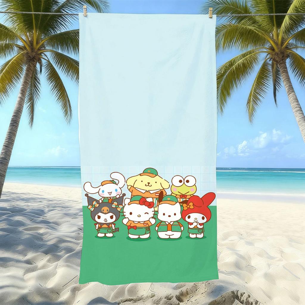Cute Cartoon Printed Microfiber Beach Towel Quick Dry Bath Towel For Adults Kids Swimming