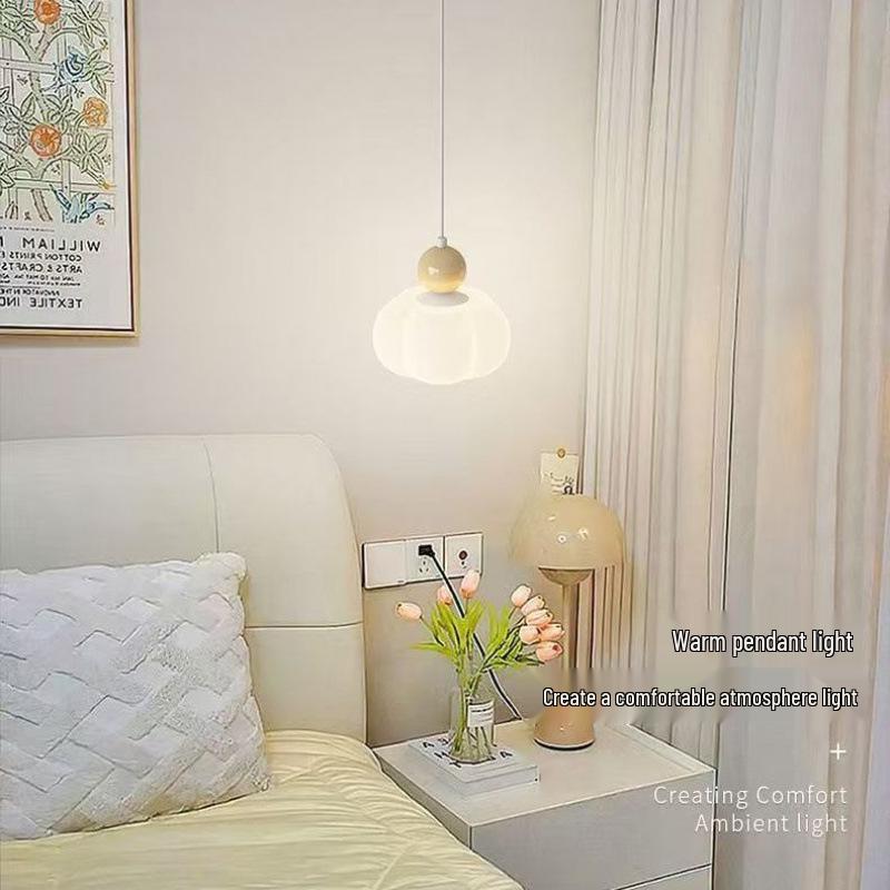 Cream Style Modern Nordic Pumpkin Wall Sconce for Bedroom or Hallway