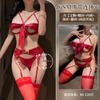 Sex Underwear Sexy Hollow One-piece Bundled Imitation SM Hot Three-point Garter Uniform