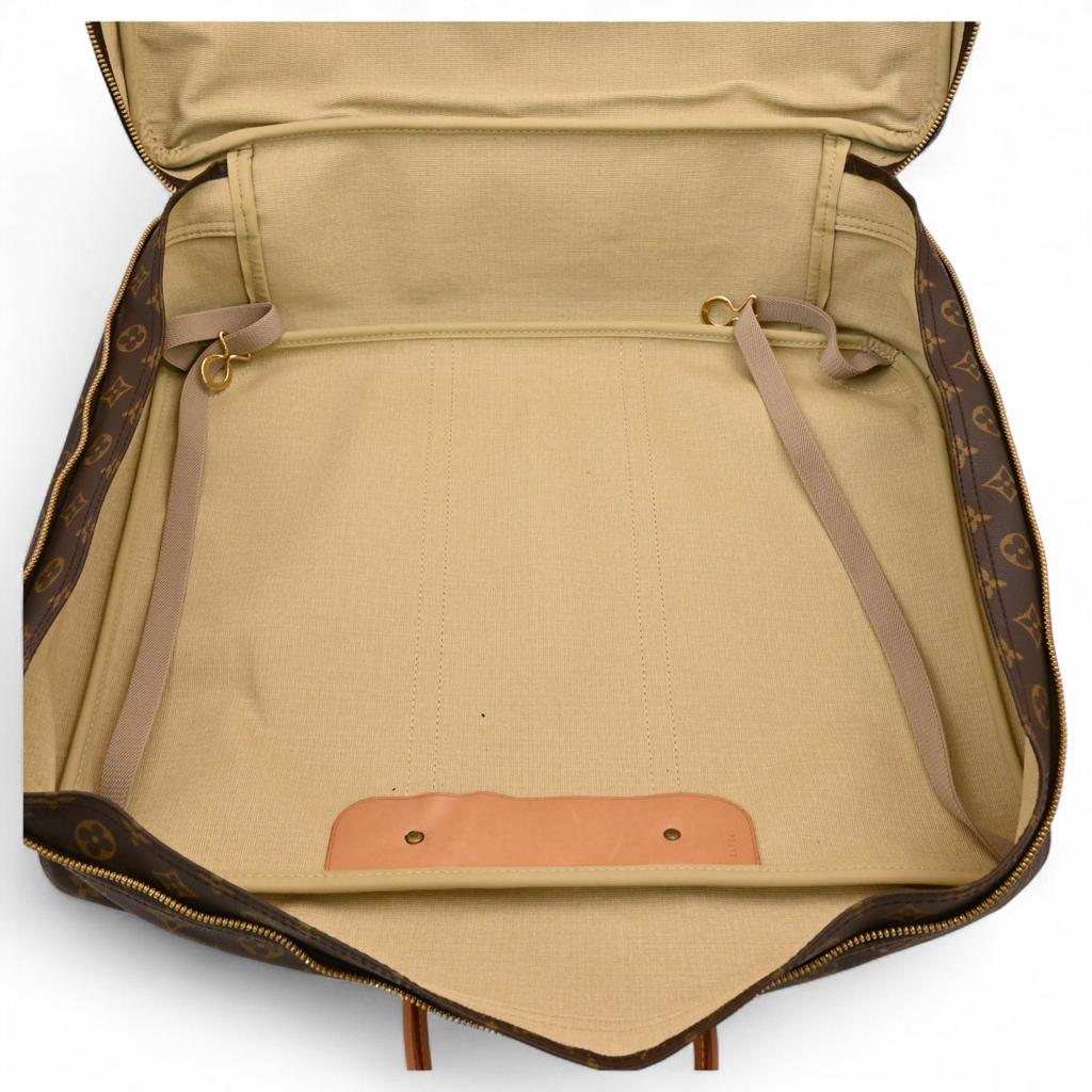 Auth LOUIS VUITTON Monogram Sirius 50 Boston Bag Brown PVC Canvas Women’s lv3637cd