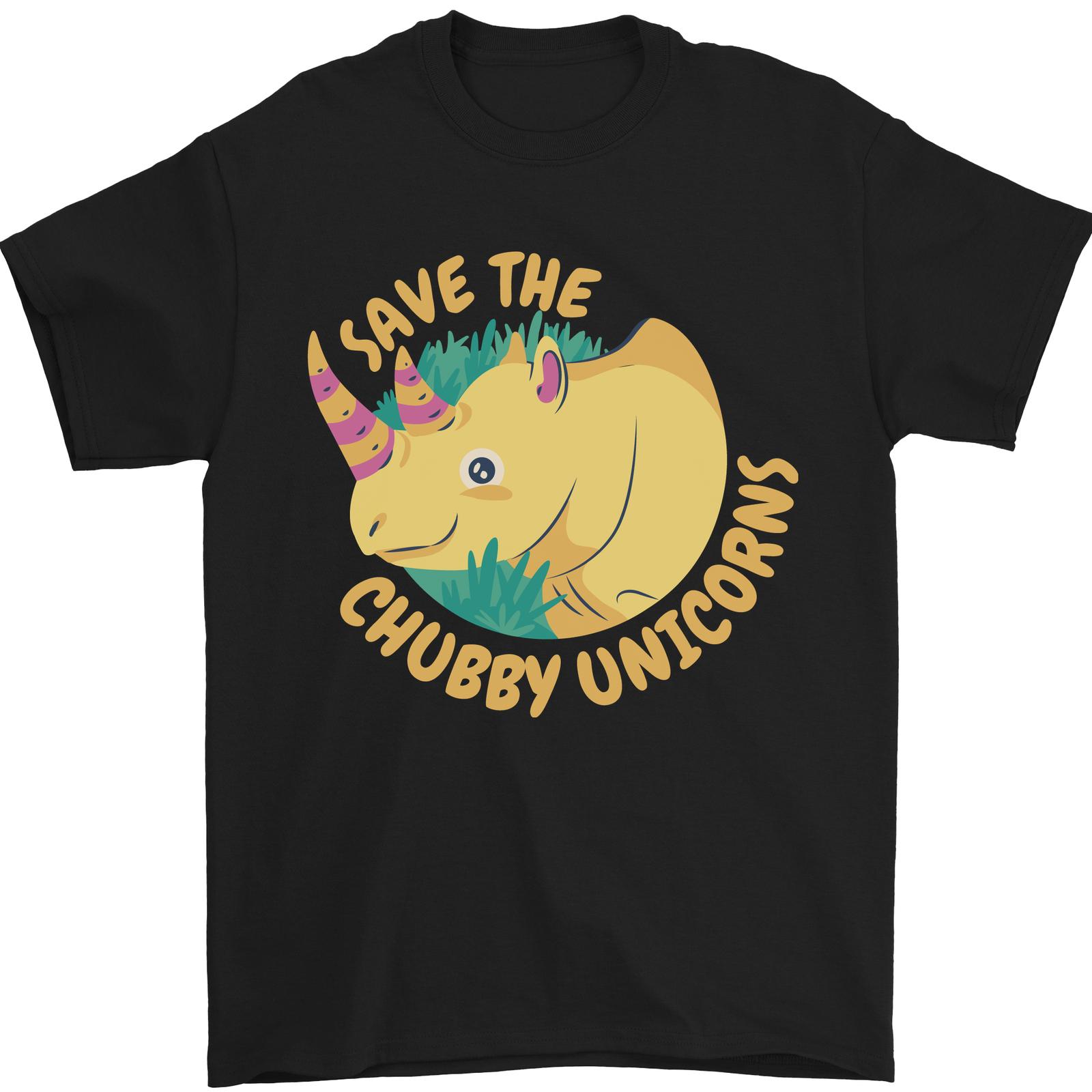 Save the Chubby Unicorns Funny Rhino Mens T-Shirt 100% Cotton XXXXL