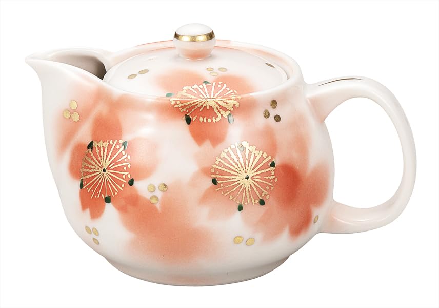 

Kutani Ware Iwataya Teapot, Spring Cherry Blossoms (with strainer) K9-652