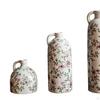 3Pcs Vase Set Floral Arrangement Romantic Artwork Elegant Rustic Flower Pattern Vases Chinoiserie
