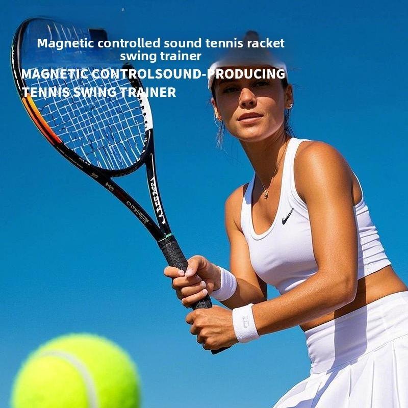 Adjustable Tennis Swing Trainer Force Forehand Kill Practice Serve Practice Magnetic Control Sound 304 Stainless Steel