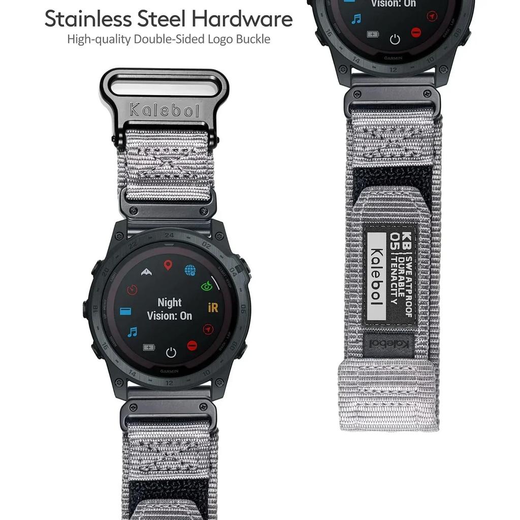 22 26mm Nylonový taktický řemínek Pro GARMIN FENIX8 7 7X PRO 6 6X Měkké odolné tělo pásku Pro 965 Instinctive QuickFit náramek