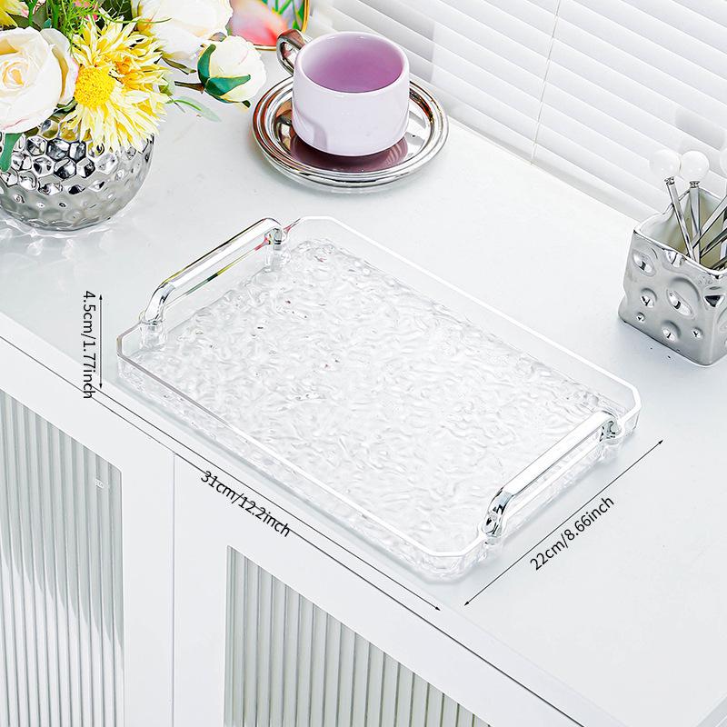 Rectangular Tea and Dessert Tray Set for Living Room or Salon