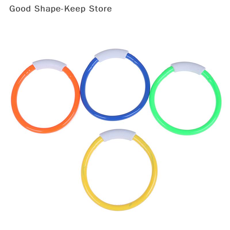 1/4 Pcs Diving Ring Set Swimming Pool Circle Diving Rings For Summer Underwater Game Water Party Tools water float aid float