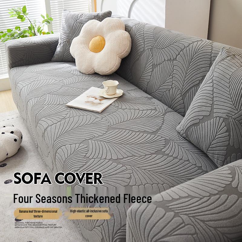 

2025 Universal Fleece Sofa Cover - All-Season, Anti-Scratch, Full Wrap, One-Piece Design 45x45cm Pillow Cover брудно-білий