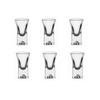 6pcs Sets Iceberg Bottom Wine Glass Creative Baijiu Cup Transparent Liquor Cup Drinkware Shot Glass Bar Exquisite Wine Glasses