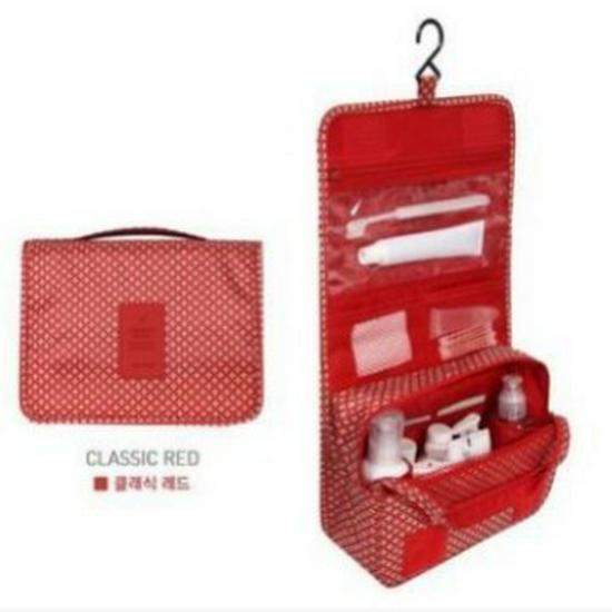 Foldable Hanging Travel Wash Bag & Makeup Organizer