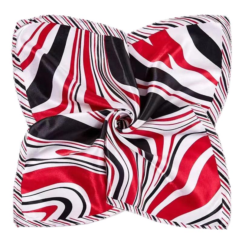 

50см*50см Женский Множество Стилей Мягкий Полосатый Принт Узор Бортпроводница Шейный Платок Удобное Квадратное Полотенце Лето 10 Цветов 1PCS