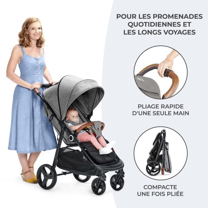 Poussette Kinderkraft Grande + Grey