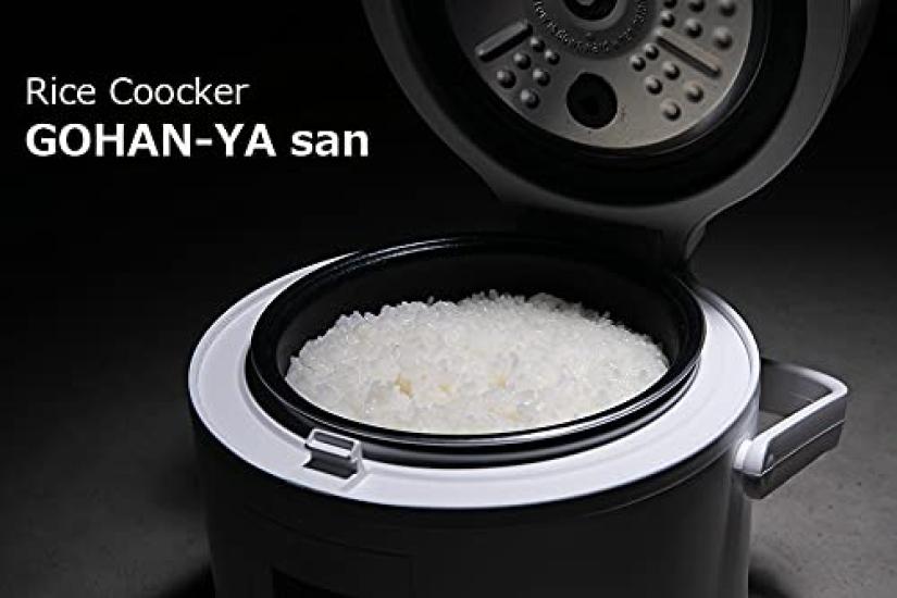 meets Rice Cooker 3 Cups Cooking for Living Alone Couple Mitani Denki Brown Rice GHN-350 (Black)