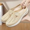 Half Slide Women Shoes Versatile Casual Shoes Breathable Closed Toe Slide Slip On Lazy Shoes Mesh Soft Bottom Single Shoes Women Comfortable Sneakers