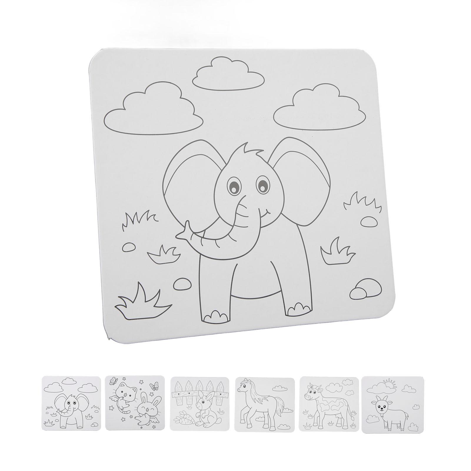 Предварительно нарисованный холст с контуром животного — фото 9