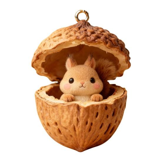 Forest Animal Acorn Ornaments Cozy Forest Christmas Ornaments 2D Acrylic Pine Cone Animal Hanging Decoration Woodland Creature Holiday Decor for Xmas