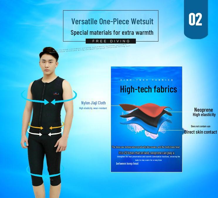 2mm Winter Wetsuit Vest for Snorkeling and Swimming - Warm, Cold Protection Underwear Available Now