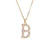 Luxury 26 Letter Necklace Women Unique Design White Zircon Crystal Collarbone Chain Party Jewelry Christmas Gift