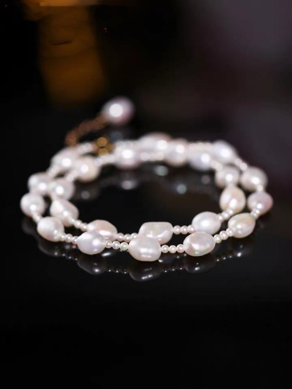Natural 2-8mm Special Shaped Baroque Freshwater Pearl Necklace Necklace in Trendy Versatile