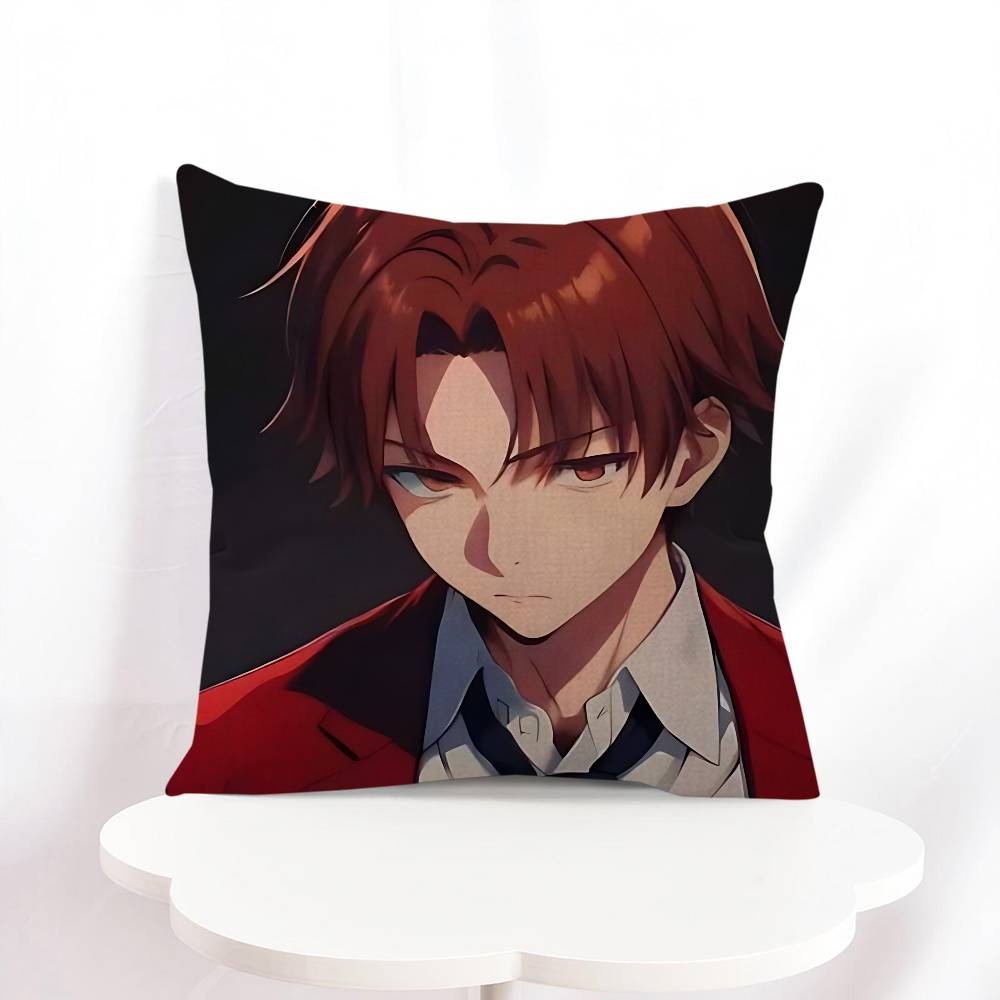 Kiyotaka Ayanokoji Kissenbezüge Cartoon Sofa Dekorativ Zuhause Doppelseitiger Druck Kurzer Plüsch Niedliche Kissenhülle