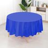 10Pcs Plastic Table Cloth 84 Inch Disposable Tablecloth Easy Cleaning Round Table Cover Parties Picnic Birthday Wedding Supplies