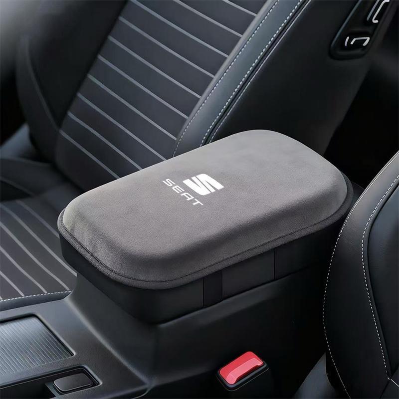 Cuscino Squisito di Lusso in Pelle Scamosciata per Bracciolo Auto Tappetino Protettivo per Bracciolo Console Centrale per Sedile FR Leon IBIZA Arona Arosa