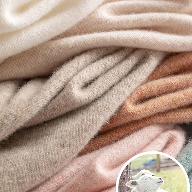 Hirsionsan Weiche Kaschmir Hälfte Rollkragen Stricken Pullover Pullover Frauen Lose Feste Koreanische Grundlegende Pullover Weibliche Einfache Warme Jumper