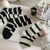 Autumn And Winter Striped Socks Children'S College Style Versatile Medium Tube Socks Trendy Fashion Double Needle Long Stack Socks