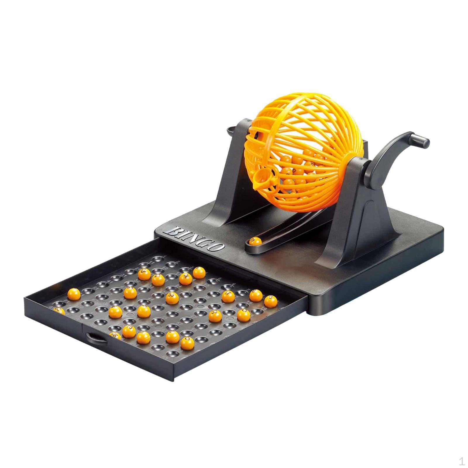 Игровой автомат «Семейное Бинго Лото», Портативная развивающая машина с шариками для счастливых номеров для