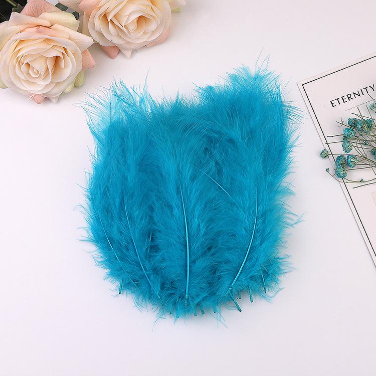 50Pcs Cross-Border Turkey Hairy Tail Plush Feather Colored Feather Dream Catcher Feather Light Bobo Ball Feather