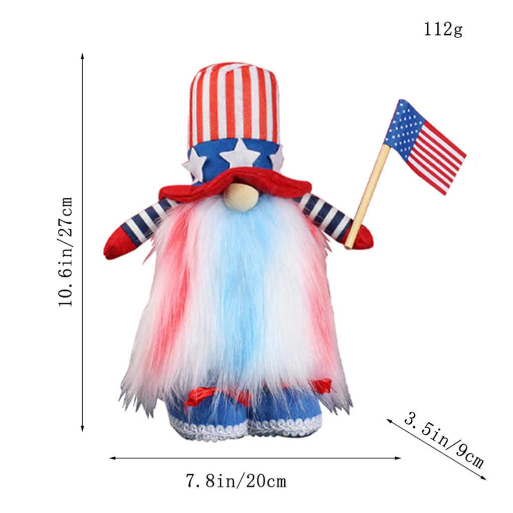 Independence Day Doll Set Collection Holiday Faceless Elderly Decorations Glow Gnome Doll Goblin Ornaments