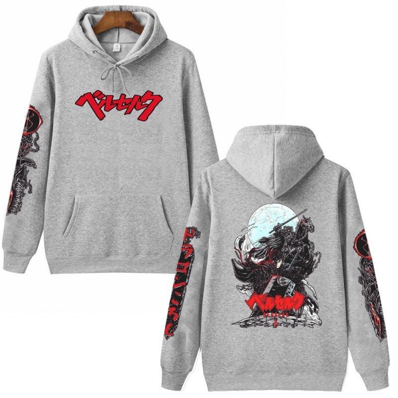 Berserk Espada Viento Leyenda Guts Sudadera con Capucha Parte Superior de Forro Polar Chaqueta Jersey Sudadera con Capucha