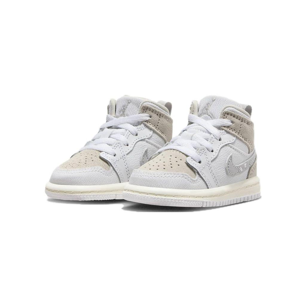 Air Jordan 1 Mid SE Craft TD Inside Out - White Sail Baby Sneakers Cream Light-Orewood-Brown Tech-Grey FB9140-120