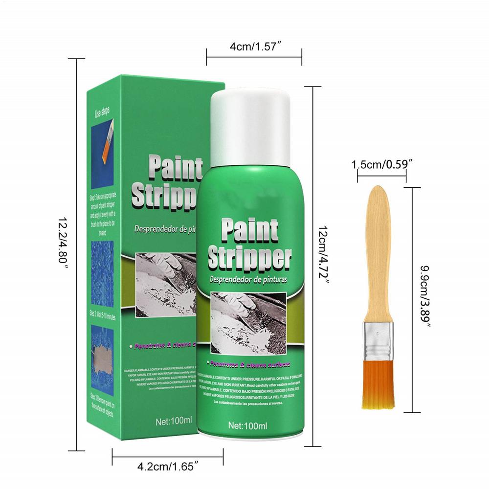100ml Strong Paint Remover for Metal Fast Effective Paint Stripper Liquid with Brush for Automobile Motorcycle Rust Removal