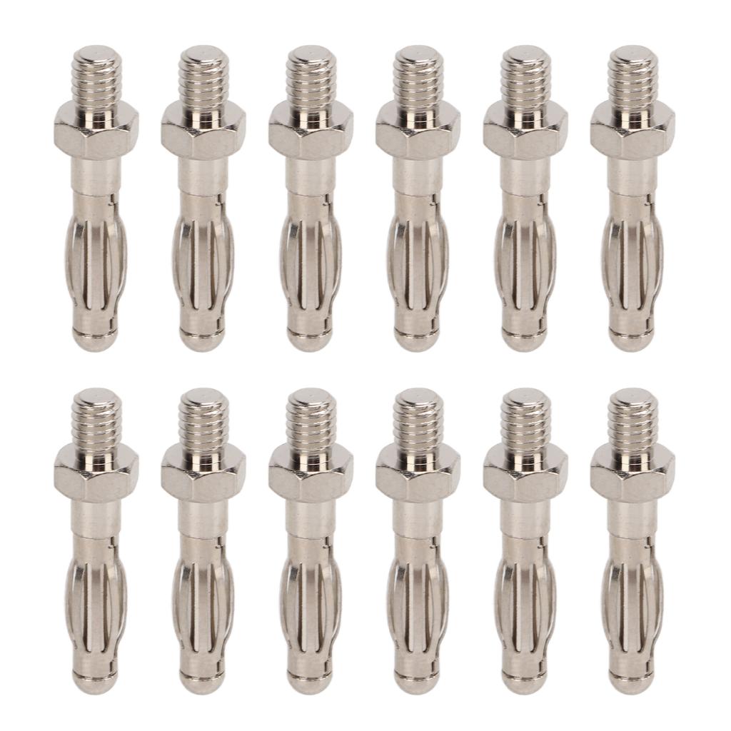 50Pcs Banana Plugs Hex Thread High Accuracy Good Transmission Performance Connectors Electronic Test Accessories