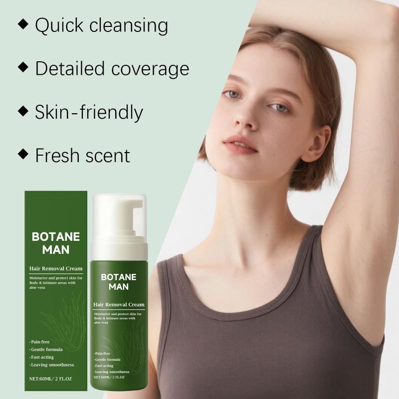 Gentle Moisturizing Hair Removal Mousse Safe for Sensitive Skin Nourishing Cleansing for Full Body
