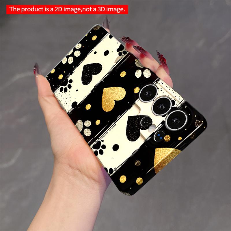 2DFlat Samsung Phone Case Gold Heart & Paw Print Gradient Phone Case Applicable To Galaxy S22 S23 S24 S25ULTRA S26 A12 A13 A14 A15 A16