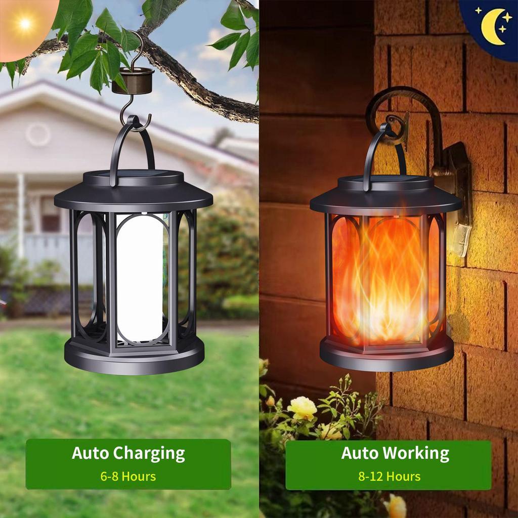 Waterproof Solar Flame Landscape Lantern for Gardens and Pathways