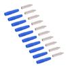 10 Stück Isolierter 2mm Bananenstecker-Kuppler mit Schutzhülle für Testgeräte Blau