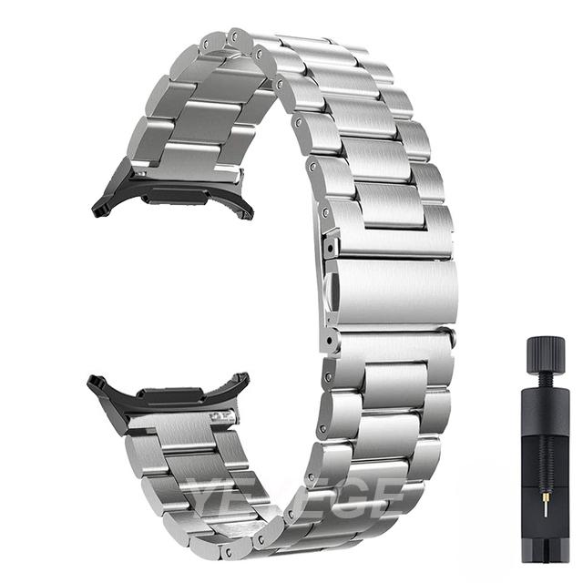 Metal Strap For Samsung Galaxy Watch Ultra LTE 47mm Band Stainless Steel Strap For Samsung Watch 7 44mm 40mm Wristband Correa